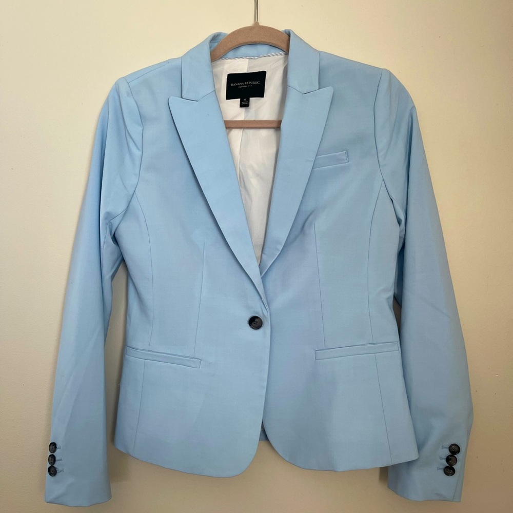 Baby Blue Banana Republic Blazer Size 4